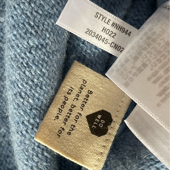 Madewell × DONNI Re(sourced) Cashmere Merino Shirt Jacket Blue Shaket Size XXL - Picture 10 of 13